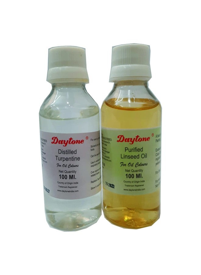 Daytone Purified Linseed Oil & Distilled Tupentine 100 Ml. Each